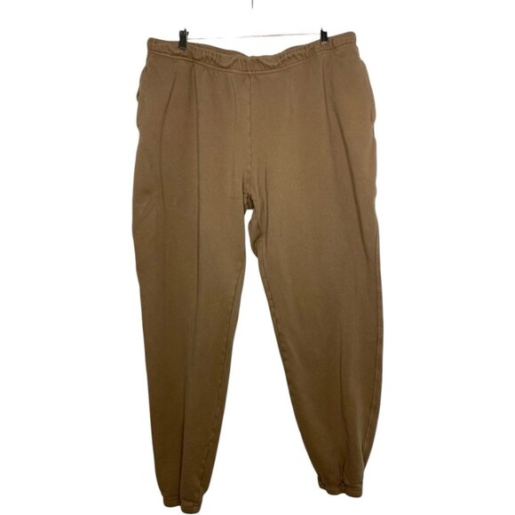 Good American Size 5 2XL Joggers Sweatpants Brown Womens 100% Cotton Classic - Picture 1 of 6